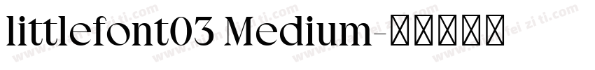 littlefont03 Medium字体转换